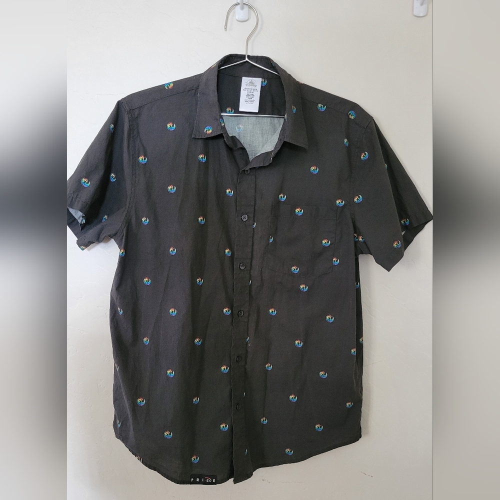 Disney Pride Collection Star Wars Cotton Short-sleeve Button-up Shirt